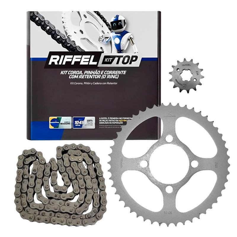 Kit Relacao XTZ 125 2002 Ate 2016 Com Retentor - Riffel 1.jpg