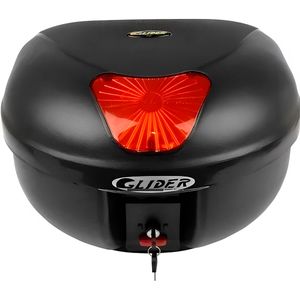 Baú Bauleto Glider Moto 35 Litros Lente Vermelha
