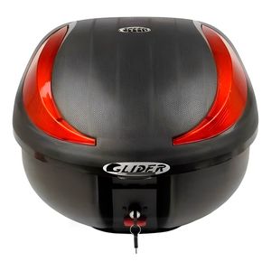 Baú Bauleto Glider Speed Moto 40 Litros Lente Vermelha
