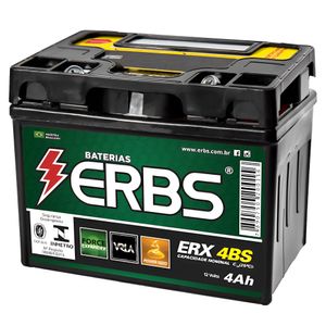 Bateria ERBS ERX 4BS YTX4L-BS Titan 125 KS Biz C 100 TTR 125