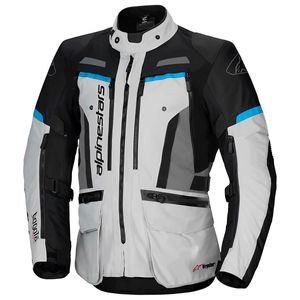 Jaqueta Alpinestars Bogota Pro Drystar Gelo Cinza Preto Azul