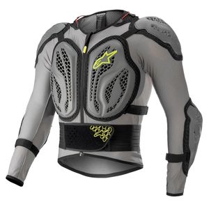 Jaqueta Alpinestars Bionic Action Cinza Escuro Amarelo Fluo
