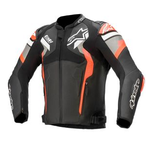 Jaqueta Alpinestars Atem V4 Preto Cinza Vermelho Fluor