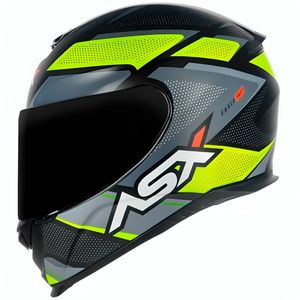 Capacete ASX Eagle SV Fast Preto Cinza Amarelo