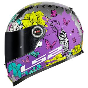Capacete LS2 FF358 Dreamcatcher Prata Amarelo