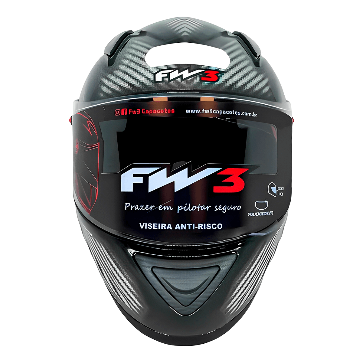Capacete FW3 GT Racing Carbon - MotoBR