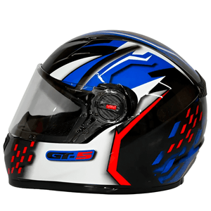 Capacete FW3 GT5 Preto Azul Vermelho Branco