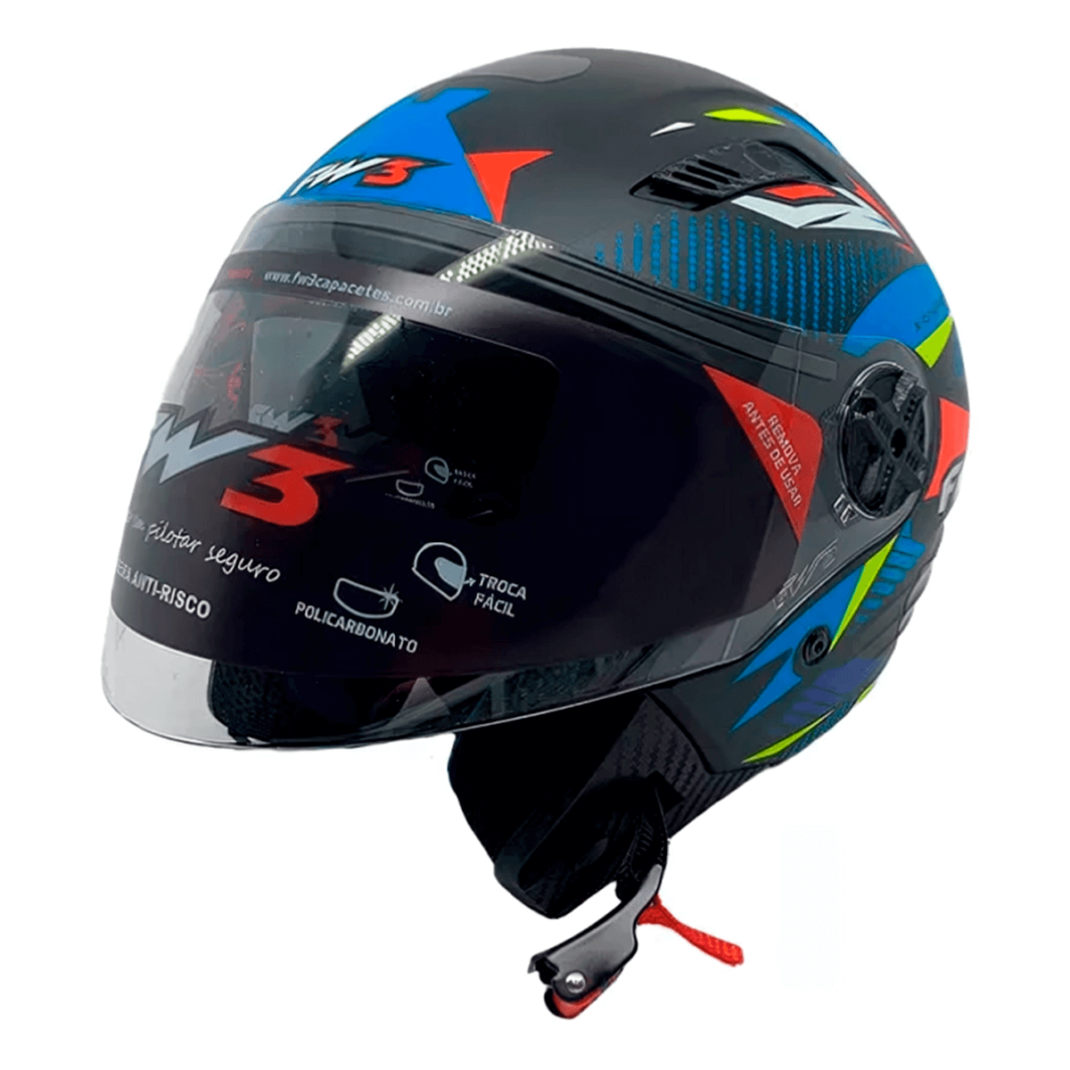 Capacete FW3 X Open UP Rapid - MotoBR