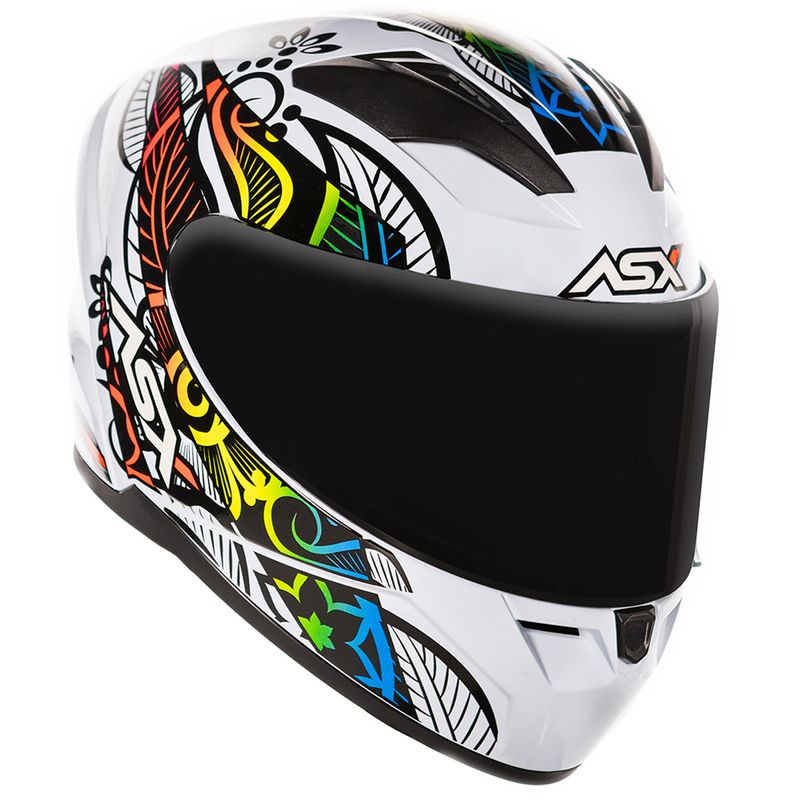 Capacete ASX City Flowers Branco Preto Color 4.jpg