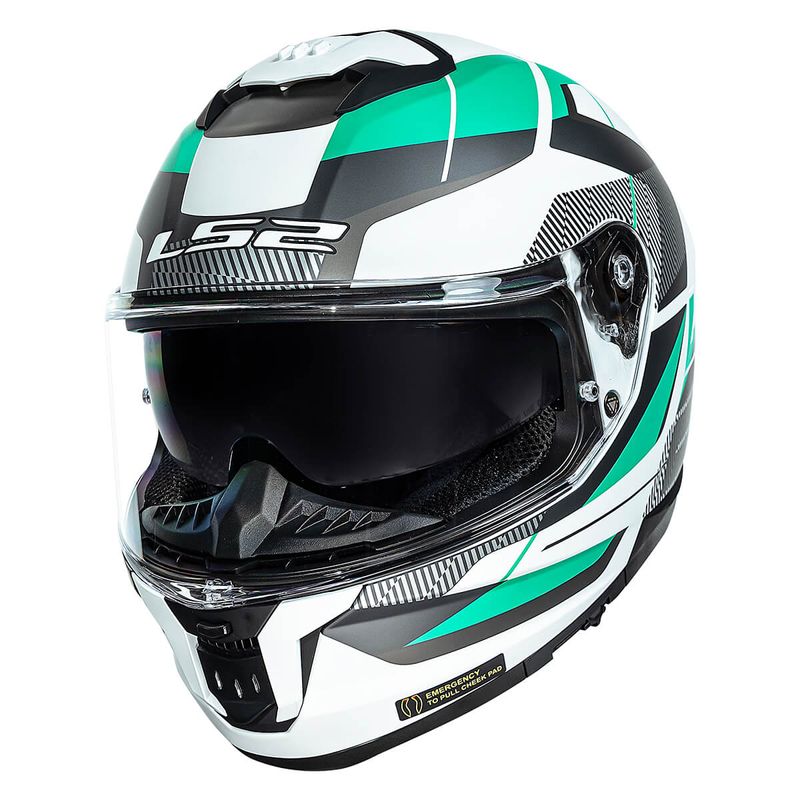 Capacete LS2 FF808 Stream 2 Road Cyan Cinza Fosco 2.jpg