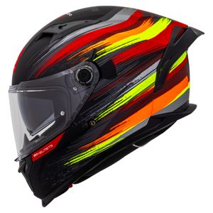 Capacete MT Braker SV Paint C4 Fluor Preto Fosco