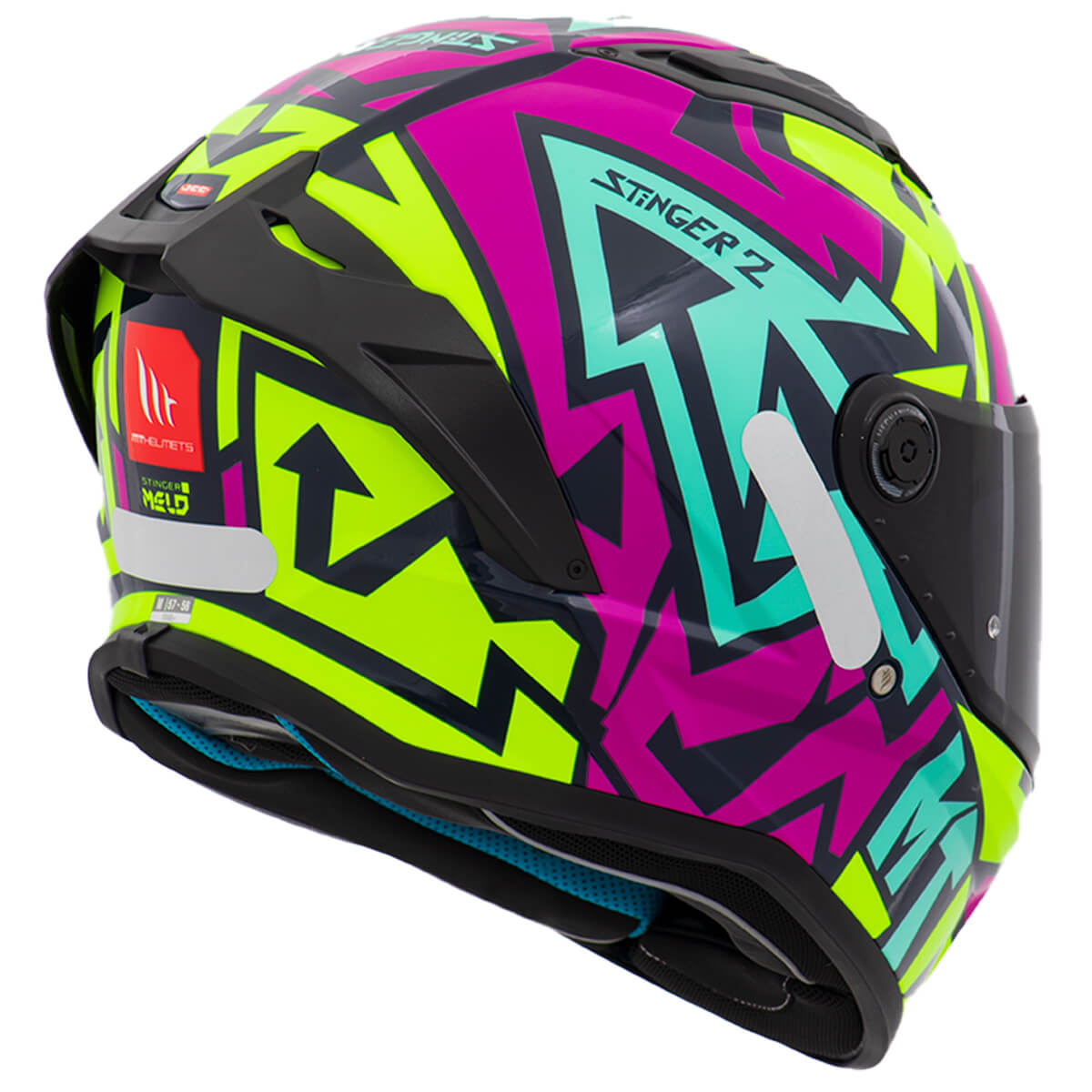 まろ Capacete MT Fechado Stinger 2 Meld C8 Rosa - MotoBR