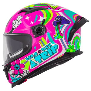Capacete MT Braker SV Trip C8 Rosa