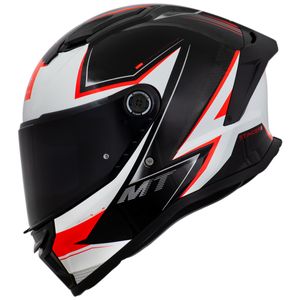 Capacete MT Stinger 2 SR B5 Branco Vermelho