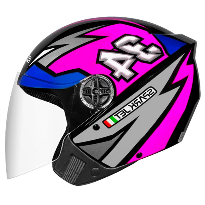 Capacete-EBF-Spark-Jet-Dragon-34-Preto-Rosa-1
