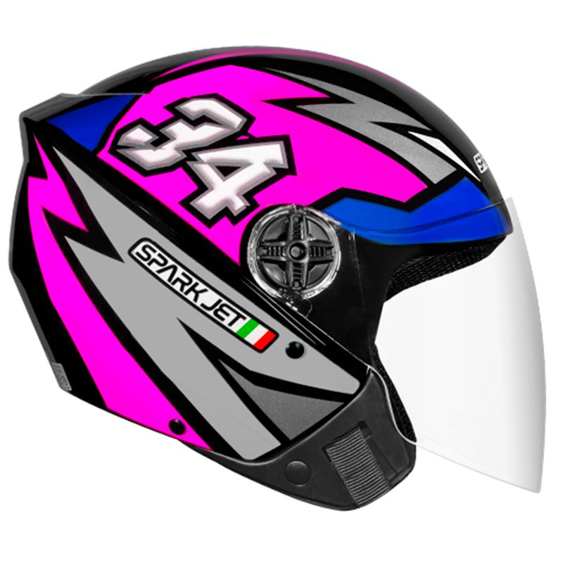 Capacete-EBF-Spark-Jet-Dragon-34-Preto-Rosa-2