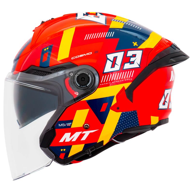 Capacete MT Cosmo SV Sergio Garcia 2024 E5 Vermelho 1