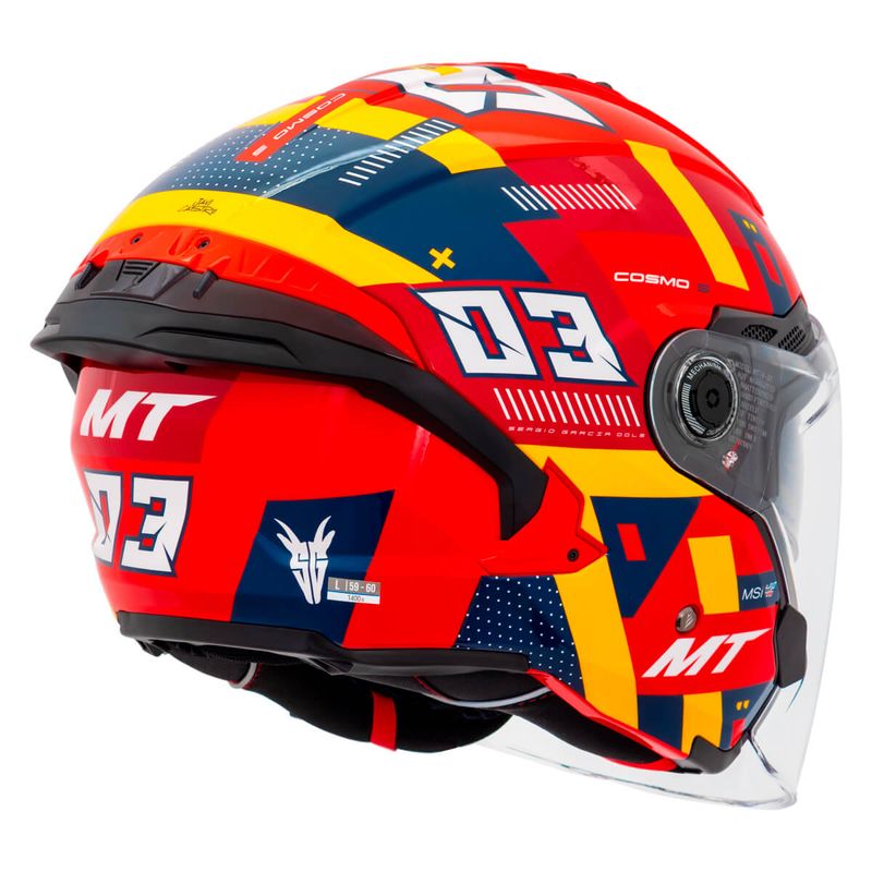 Capacete MT Cosmo SV Sergio Garcia 2024 E5 Vermelho 3