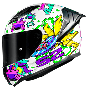 Capacete LS2 FF810 Vigo Space Attack Branco Roxo