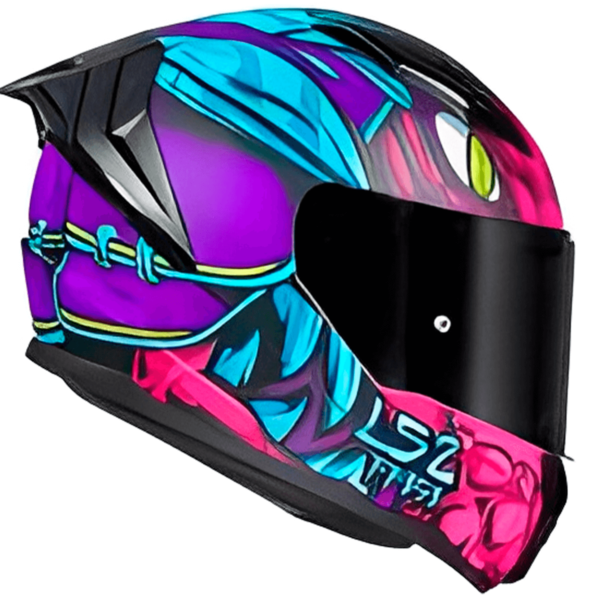Capacete Original LS2 FF810 Vigo Drillox Fosco Roxo Fúcsia - MotoBR