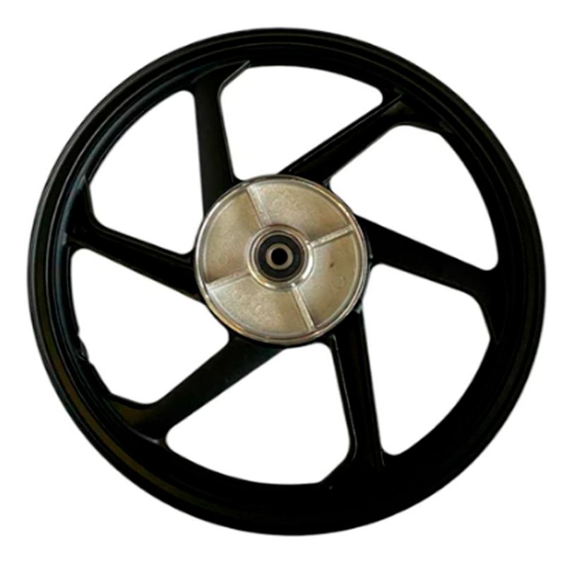 RODA TRASEIRA LIGA LEVE FACTOR 125 150 FAZER 150 6P PRETO