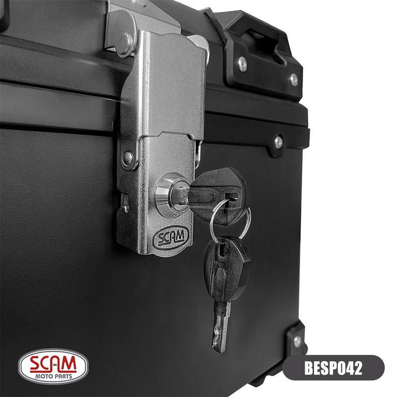 Bau Traseiro Scam Economy 42 Litros Preto Fosco 7