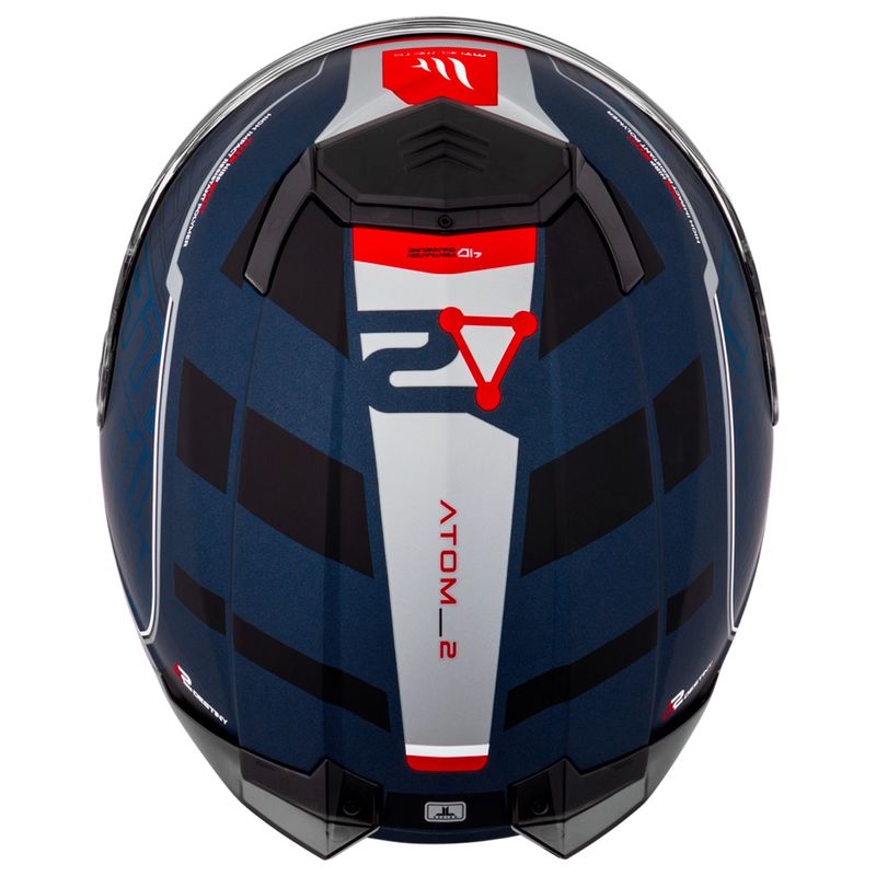 Capacete MT Atom 2 Destiny C7 Azul Fosco 4
