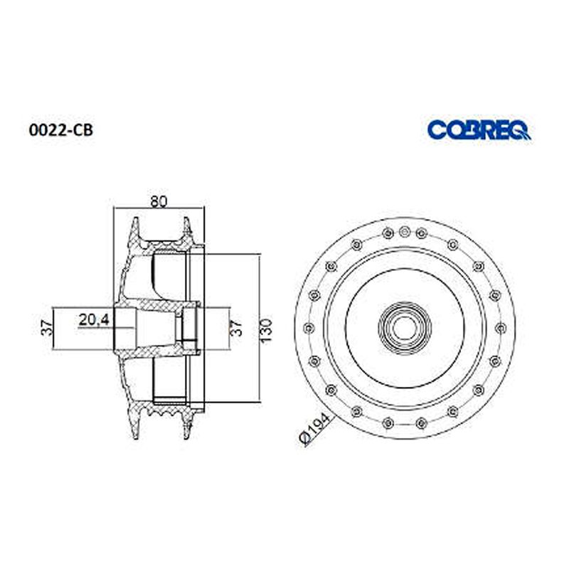 Cubo Roda Dianteira Biz 125 2008 Ate 2022 - Cobreq 4