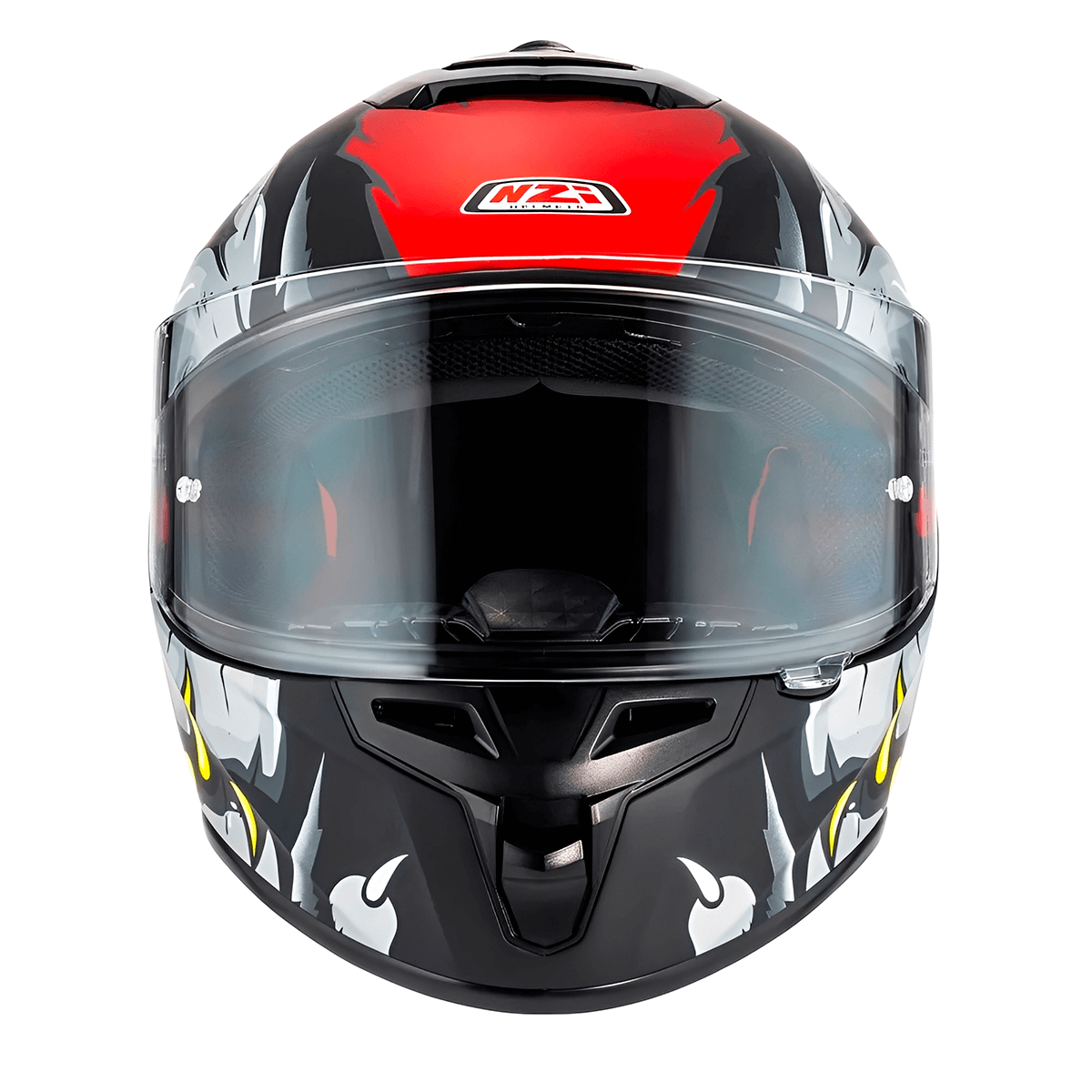 Capacete NZI Trendy 3 Stream Raptor Preto Cinza Vermelho - MotoBR