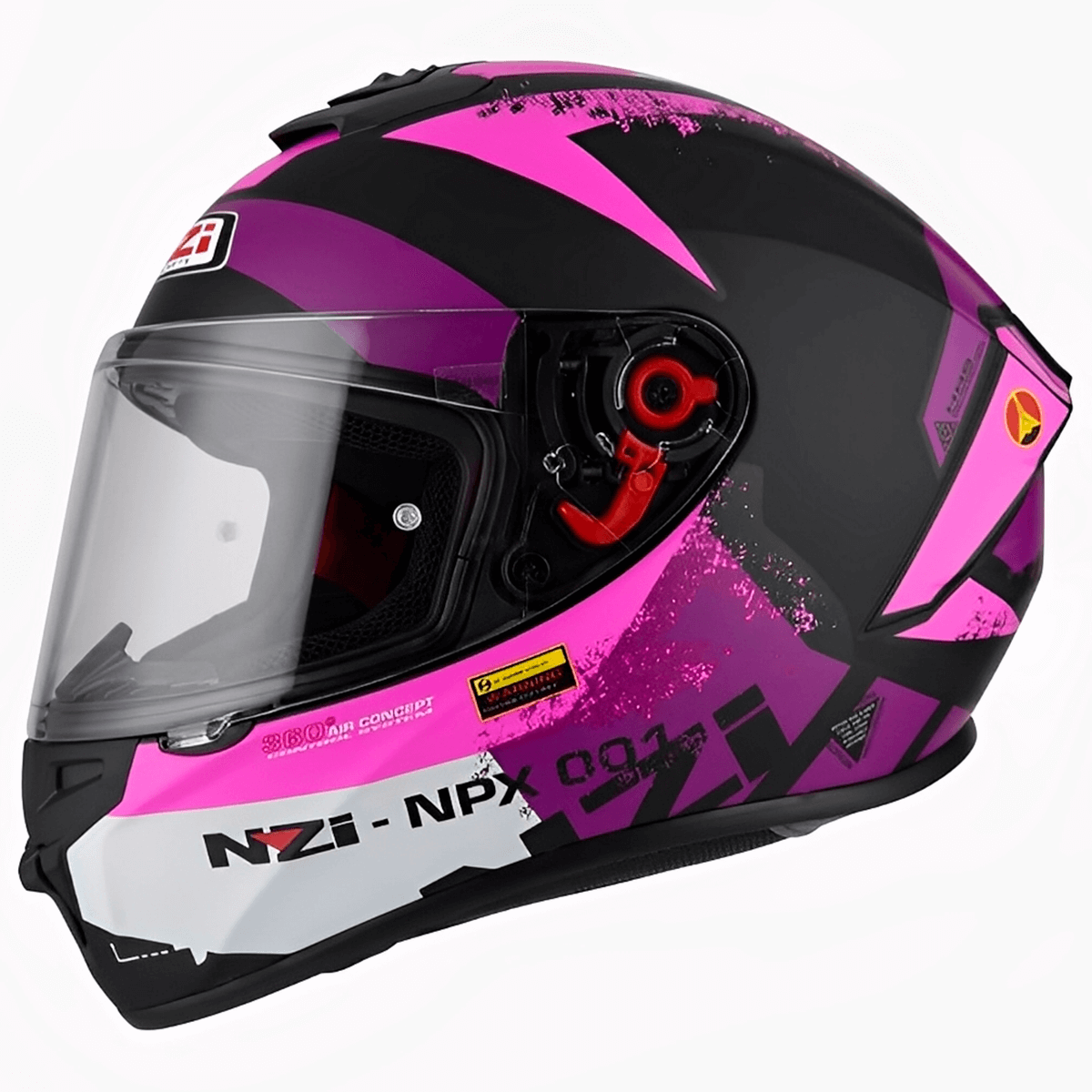 Capacete NZI Trendy 3 Stream Canadian Roxo Preto - MotoBR
