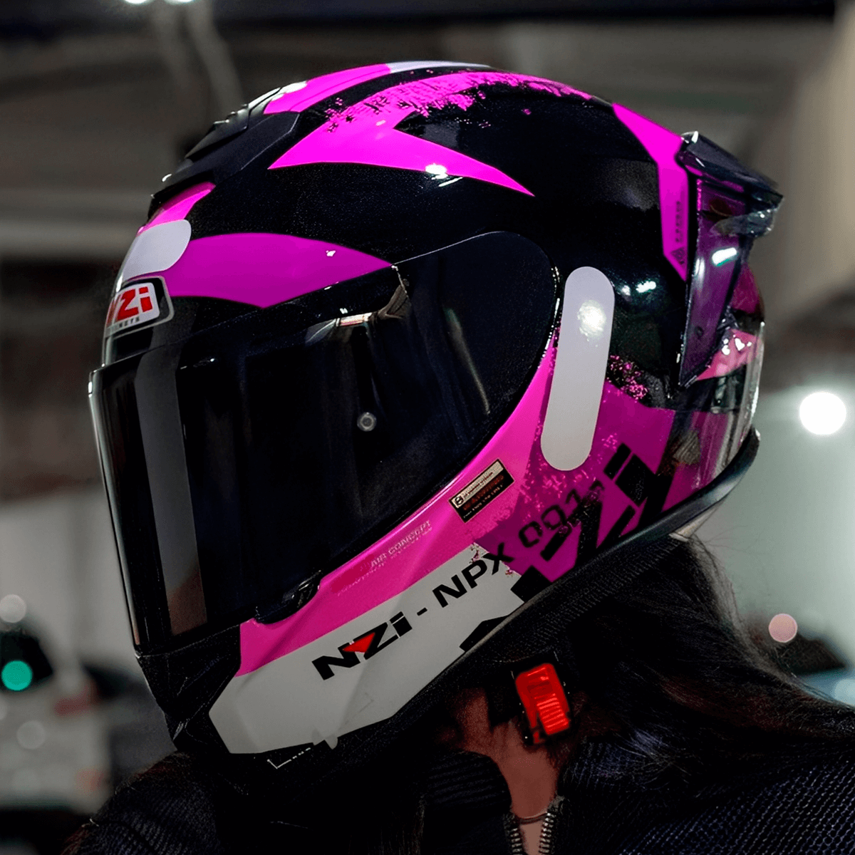 Capacete NZI Trendy 3 Stream Canadian Roxo Preto - MotoBR
