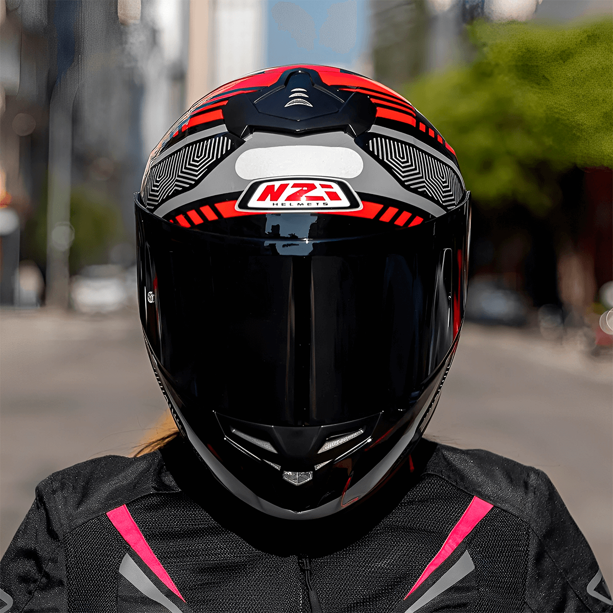Capacete NZI Trendy 3 Stream Connected Preto Anthracite - MotoBR