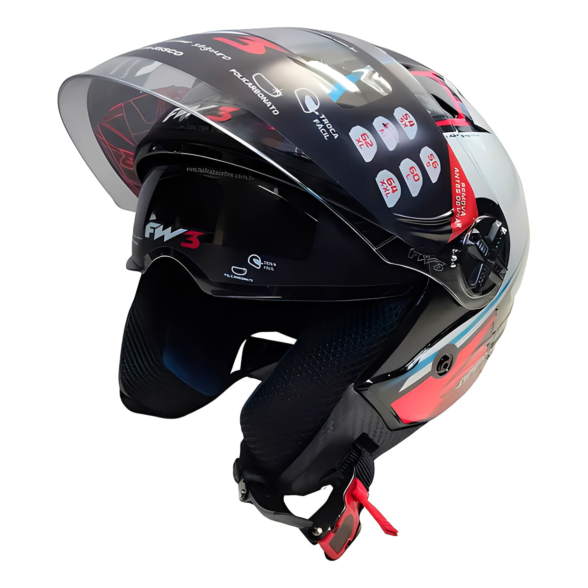 Capacete FW3 X Open UP Star - MotoBR