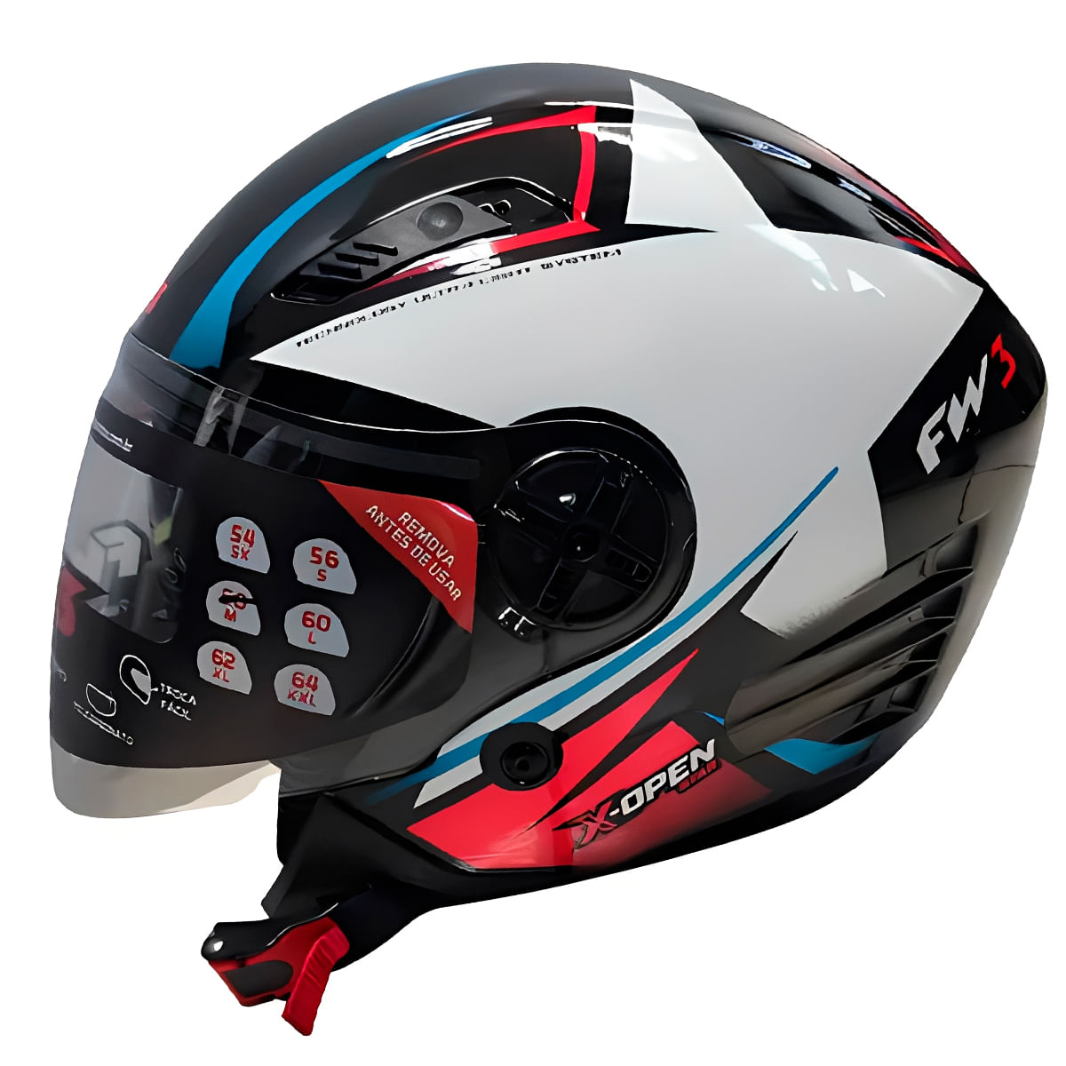 Capacete FW3 X Open UP Star - MotoBR
