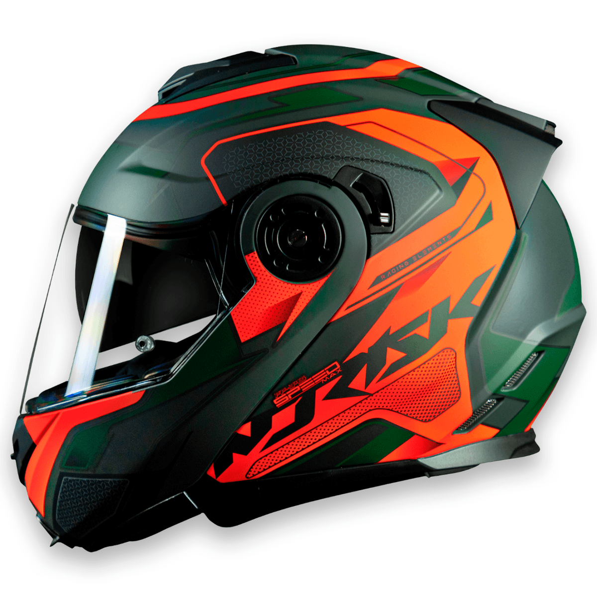 Capacete Original Norisk Route FF345 Speedmax Verde Laranja Fosco