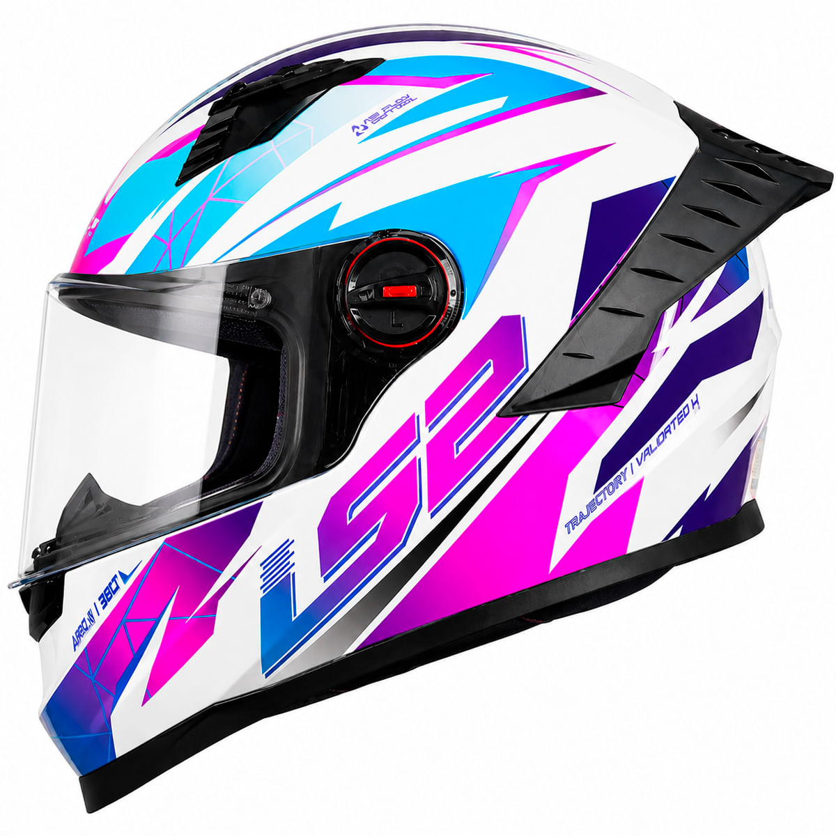 Capacete Original HJC I91 Bina Branco Vermelho Azul - MotoBR