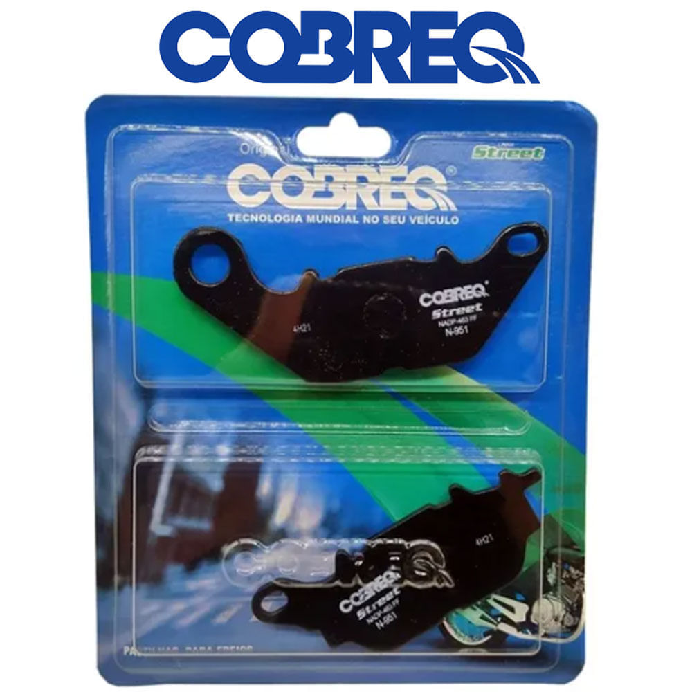 Pastilha Freio YBR Factor 125 Fazer 150 N-Max 160 - Cobreq - MotoBR