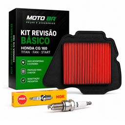 Kit Revisão Básico CG 160 Titan Fan (Filtro Ar + Vela)